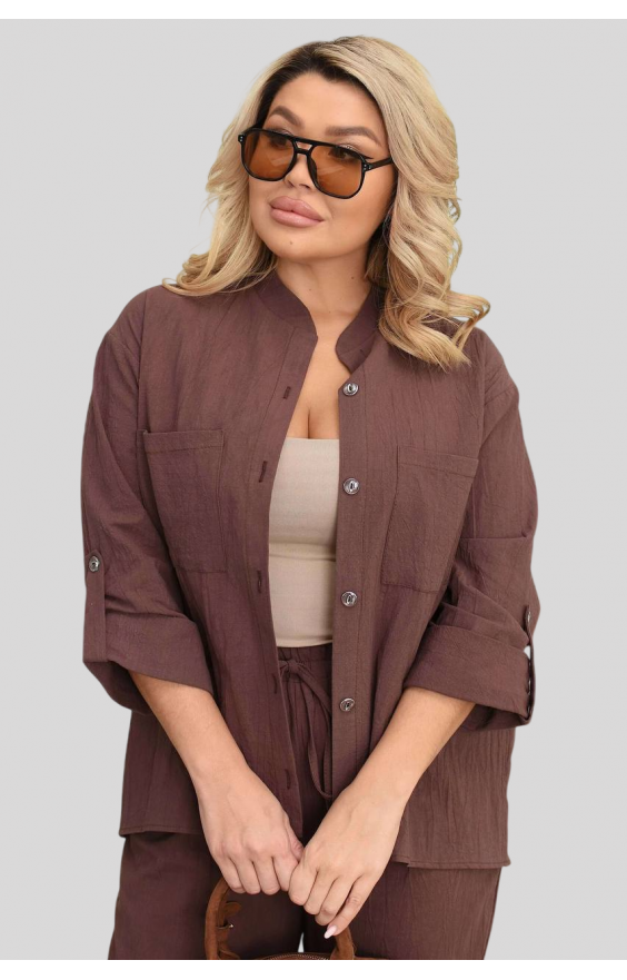 Костюм льон-жатка  (48-62) Феш