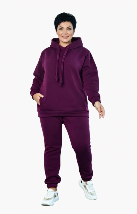 Теплий костюм Afina з худі SIZE+