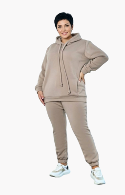Теплий костюм Afina з худі SIZE+