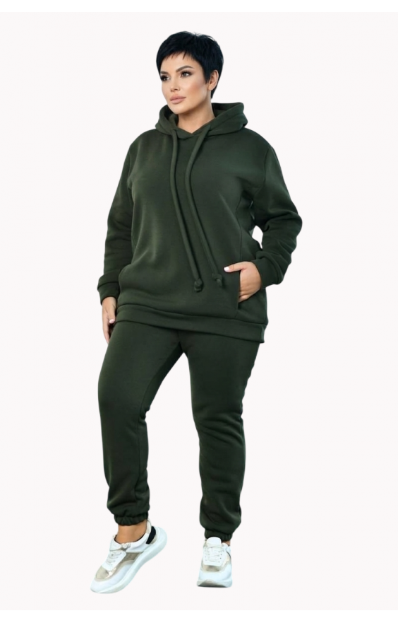 Теплий костюм Afina з худі SIZE+