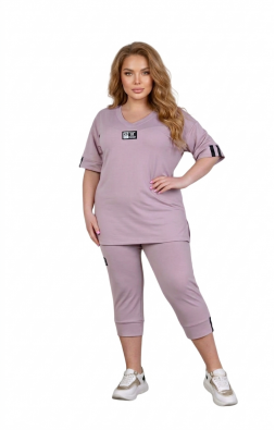 Костюм Size Plus з капрі (рр 52-66)