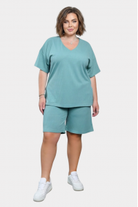 Костюм Size+ з шортами рубчик (р 52-62)