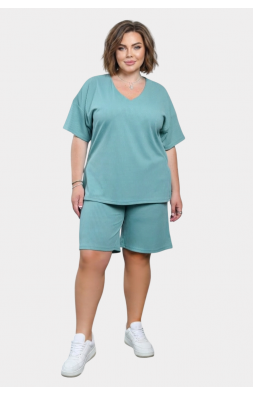 Костюм Size+ з шортами рубчик (р 52-62)