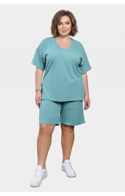Костюм Size+ з шортами рубчик (р 52-62)