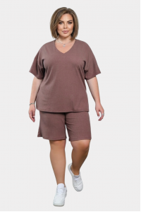 Костюм Size+ з шортами рубчик (р 52-62)