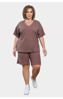 Костюм Size+ з шортами рубчик (р 52-62)
