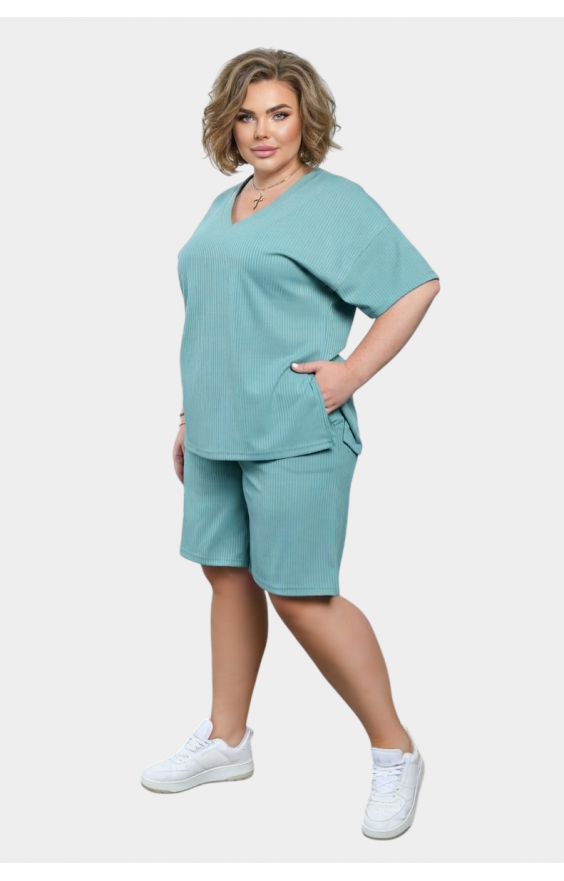 Костюм Size+ з шортами рубчик (р 52-62)