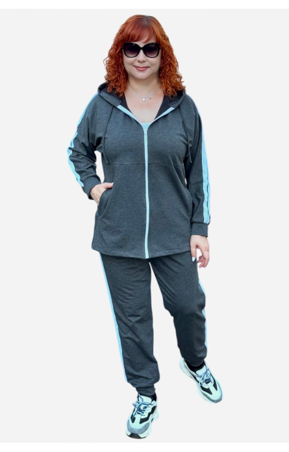 Батальний спортивний костюм двонитка (рр 52-66) Батальний спортивний костюм двонитка (рр 52-66)