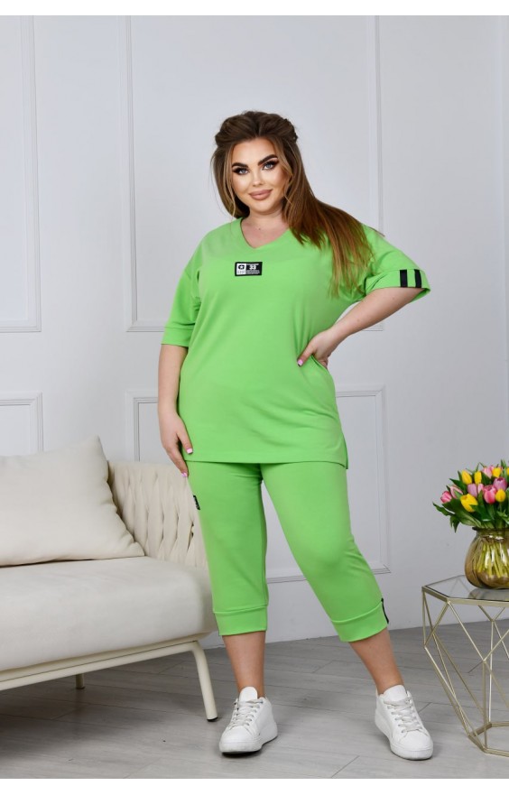 Костюм Size Plus з капрі (рр 52-66)