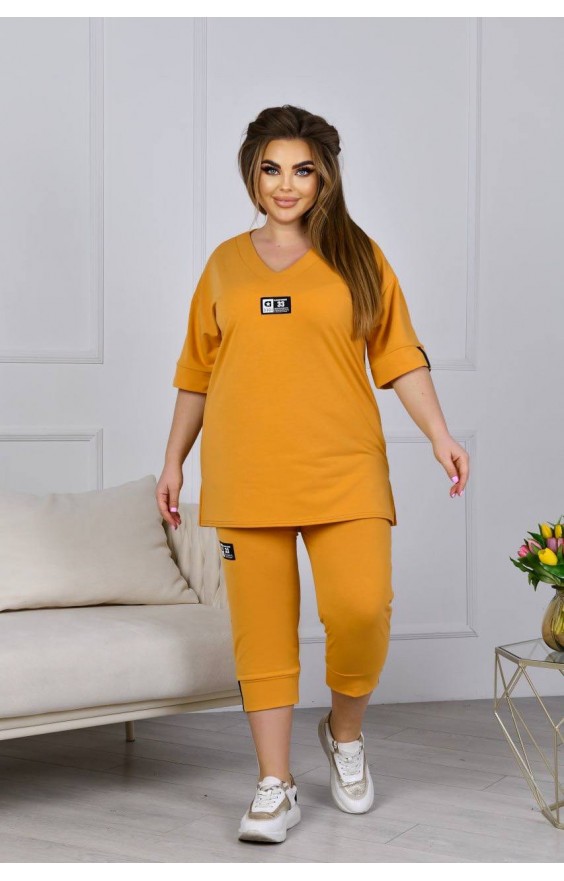 Костюм Size Plus з капрі (рр 52-66)