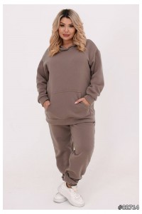 Теплий  костюм (54-56 мокко) KRA-127 на флісі