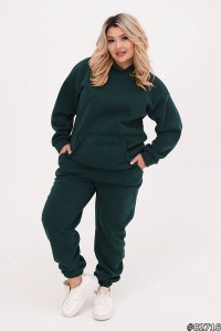 Cпортивний костюм (50-52) чорний на флісі  