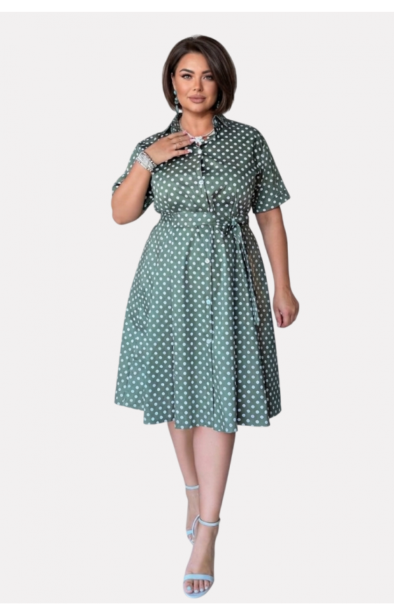 Бавовняна сукня міді Size+ (р48-60)