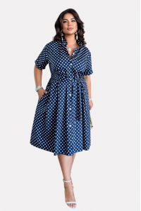 Бавовняна сукня міді Size+ (р48-60)