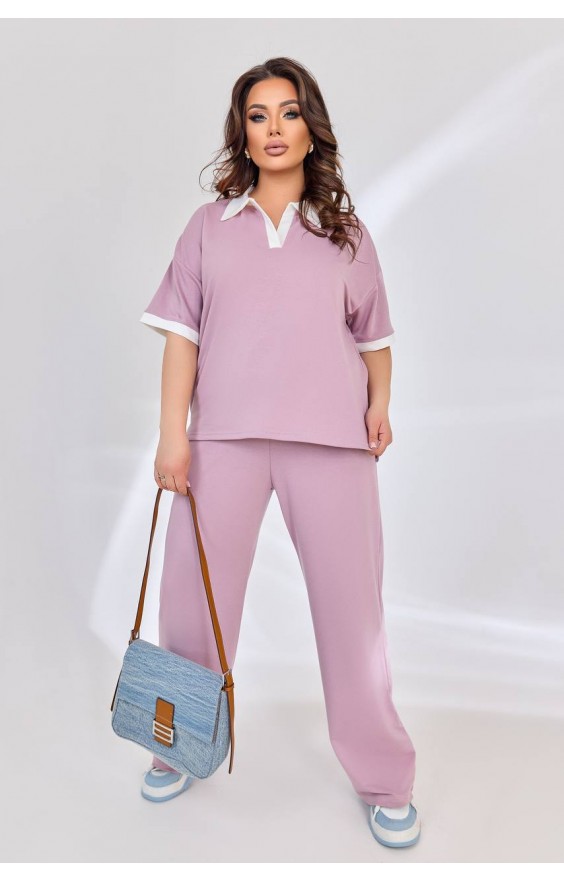 Прогулянковий костюм (рр 48-60) Curlus великих розмірів рожевий Прогулянковий костюм (рр 48-60) Curlus великих розмірів рожевий