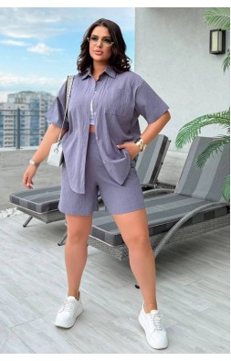 Костюм з шортами Size Plus (48-60) Льон жатка