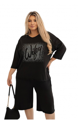 Костюм з шортами (р 48-62) стрази