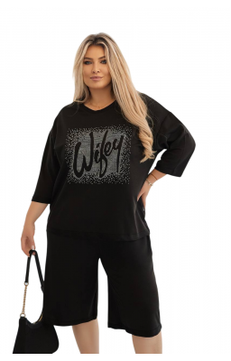 Костюм з шортами (р 48-62) стрази