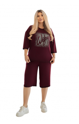 Костюм з шортами (р 48-62) стрази