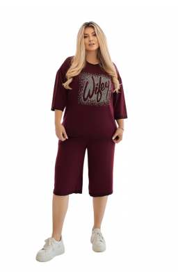 Костюм з шортами (р 48-62) стрази