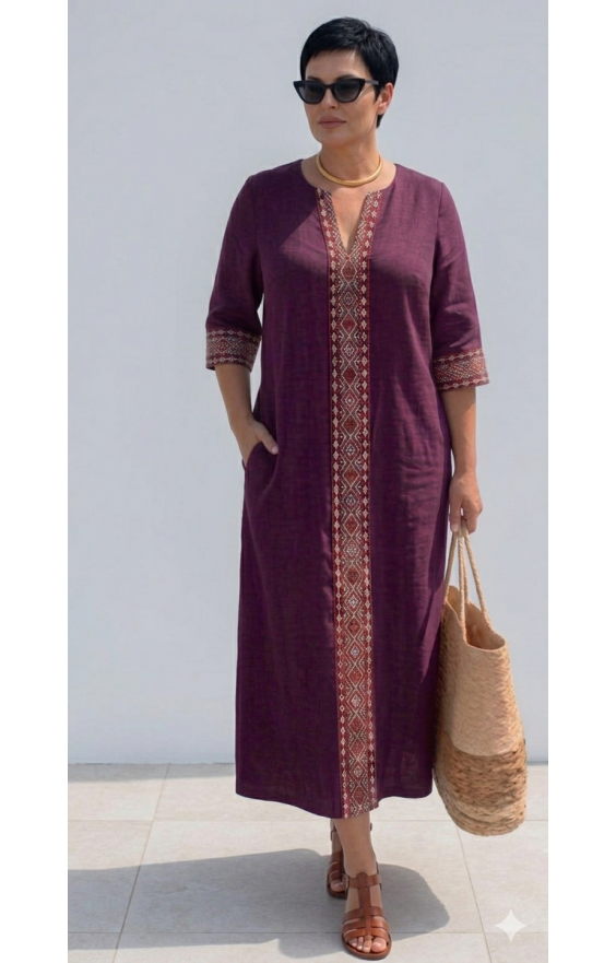 Сукня льон Size+ IRIDA (р 48-62)