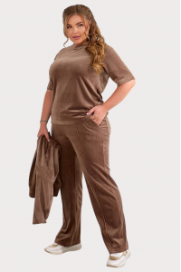 Костюм трійка Naobi (рр 42-60) велюр плюш 