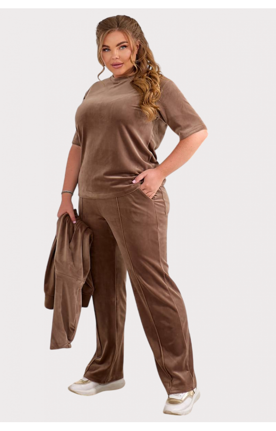 Костюм трійка Naobi (рр 42-56) велюр плюш 