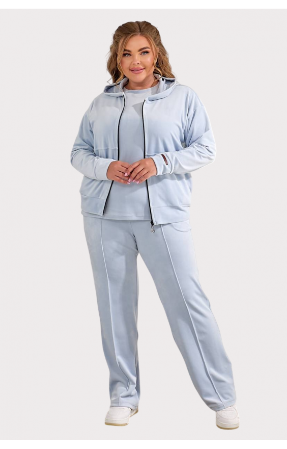 Костюм трійка велюр плюш Naobi (рр 42-56)