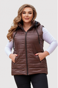 Жилетка Size+ зі знімним капюшоном (рр 52-62)